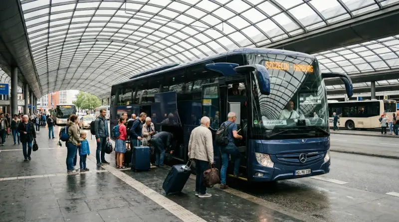 Autokar dalekobieżny na trasie międzynarodowej